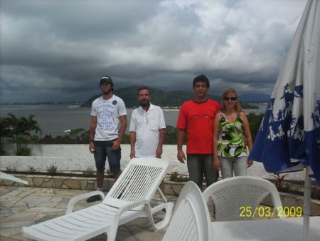 Fernando, Jonca, Nilton e Lucinha em Caiob.